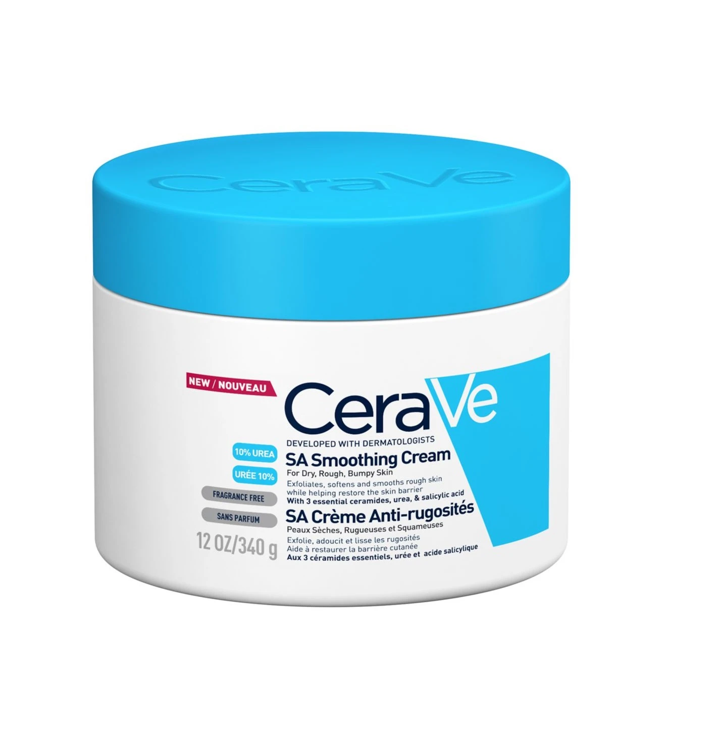 CeraVe Smoothing Cream For Rough And Dry Skin With Salicylic Acid 340g