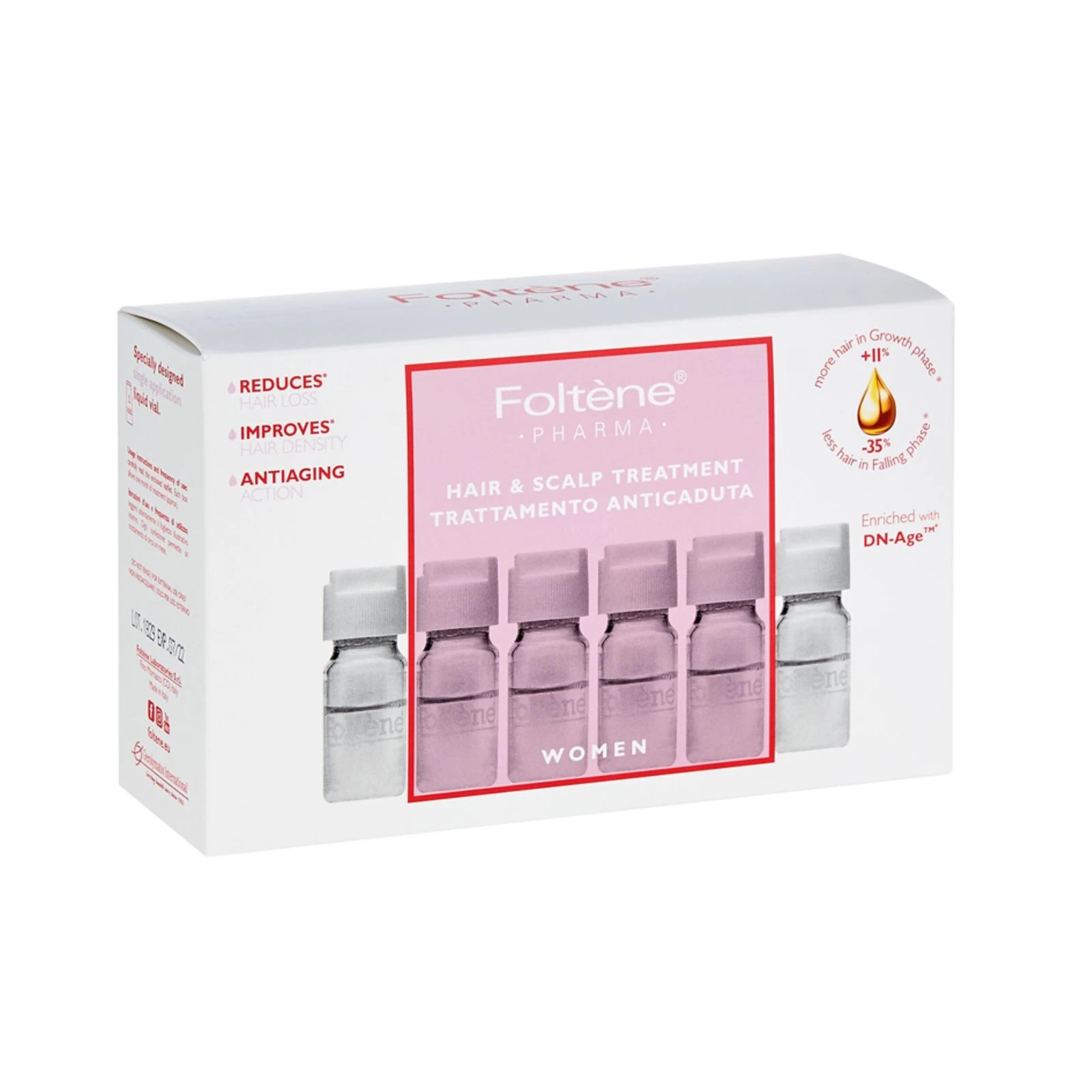 Foltene Hair Loss Treatment Ampoules for Women 12 Amp * 6 ML